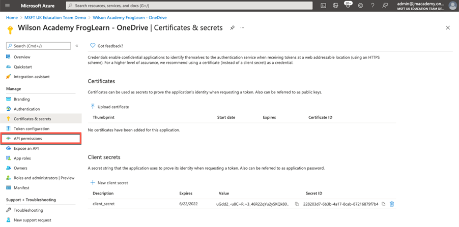 Office365_OneDrive_Wilson Academy  API permissions.png